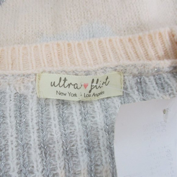 Ultra Flirt Oversized Metallic Abstract Pullover Sweater - Picture 5 of 6